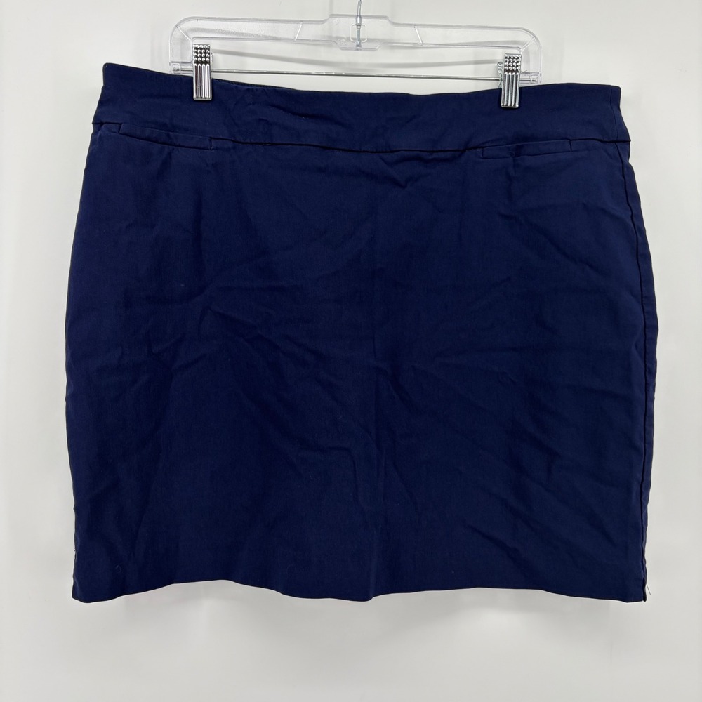 Kim‎ Rogers Womens Size 18 Navy Blue Skort Stretch Comfort Built-in Shorts